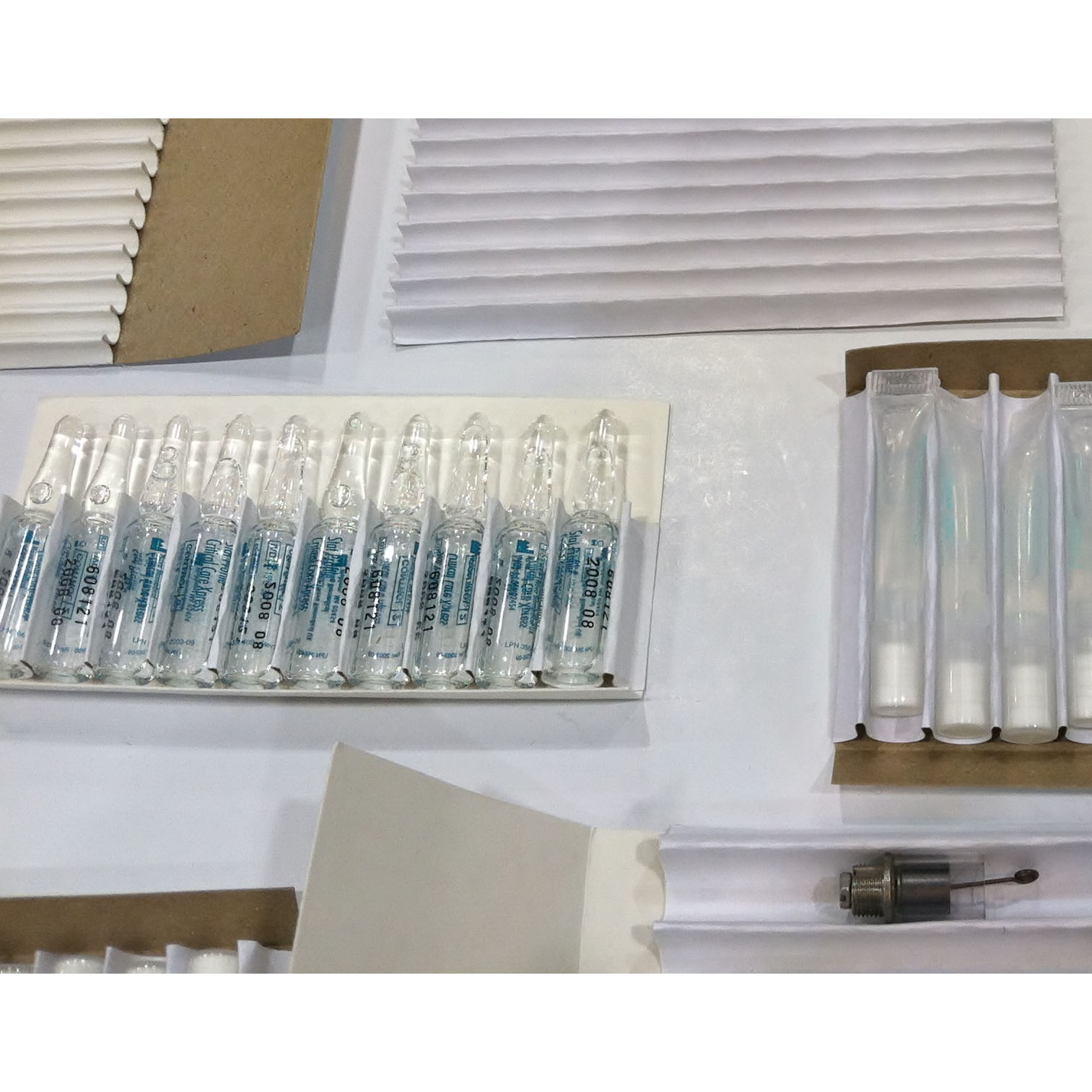 Cylindrical Part Trays - Fluted Paper