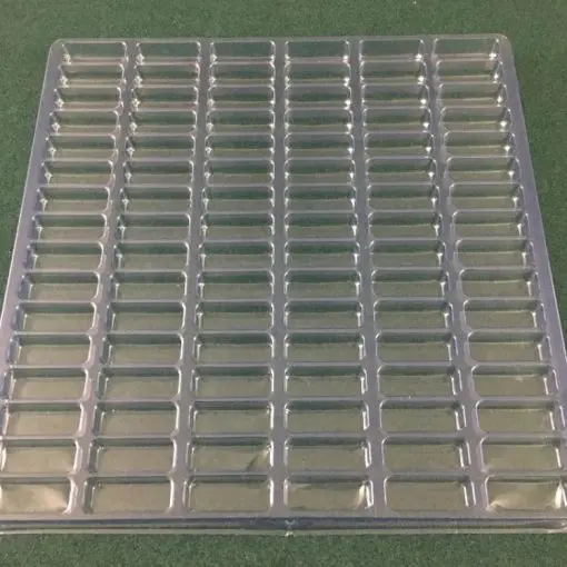 Rectangular Cavity Clear Plastic Trays - 1.5 X .5 X .45