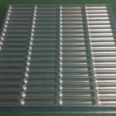 Cylindrical Cavity Clear Plastic Trays - 2.5 X .5 X .38