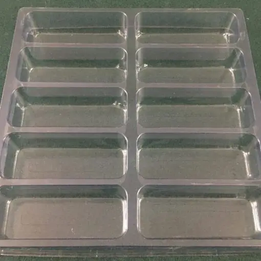 Rectangular Cavity Clear Plastic Trays - 4.88 X 1.75 X 1.56